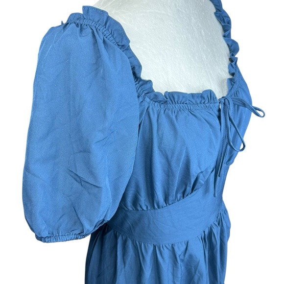 Scarlett Darkness Milkmaid Steampunk Fairy Dress L Smocked Ruffles Victorian - Picture 9 of 16